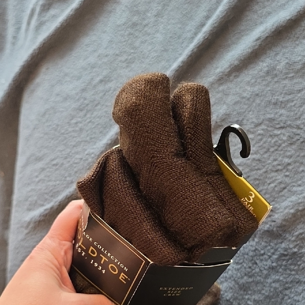 Gold Toe Men's Dark Brown Socks - Picture 3 of 5